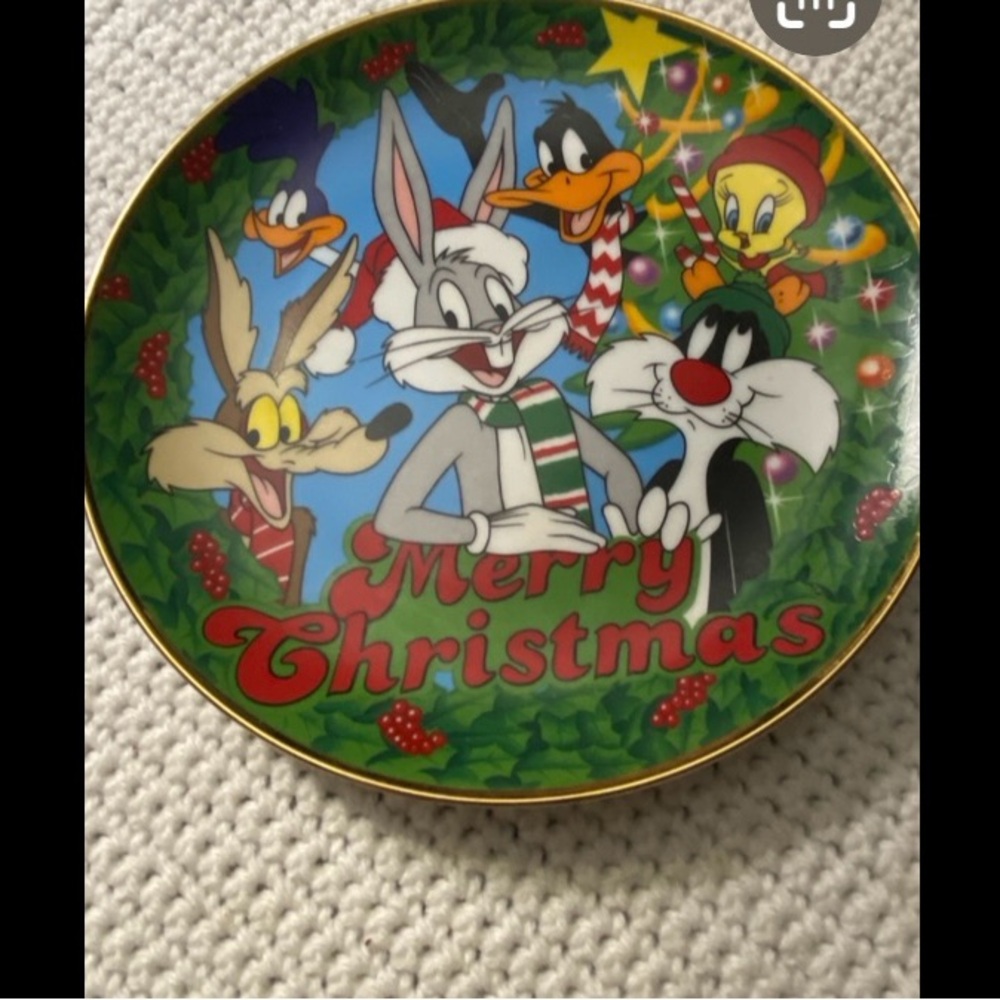 Warner Bros. 1991 Looney Tunes Limited Edition porcelain Christmas Plate